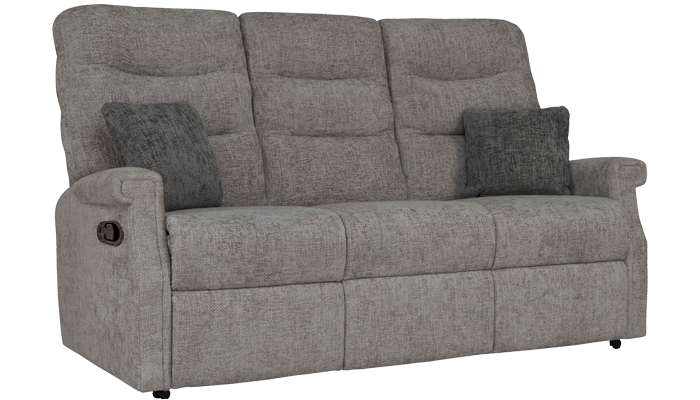 Sandhurst 3 Seater Manual Reclining Sofa Angled View
